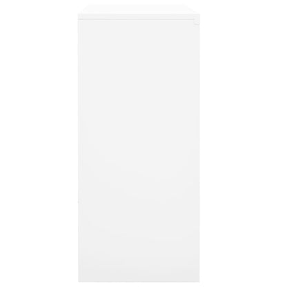Armadio per Ufficio Anta Scorrevole Bianco 90x40x90cm Acciaio