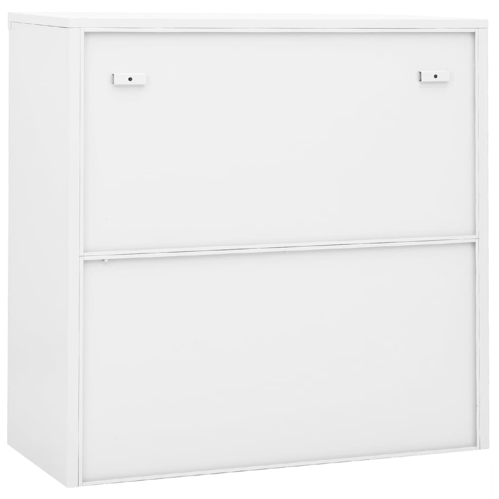 Armadio per Ufficio Anta Scorrevole Bianco 90x40x90cm Acciaio - homemem39