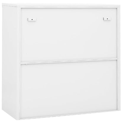 Armadio per Ufficio Anta Scorrevole Bianco 90x40x90cm Acciaio - homemem39