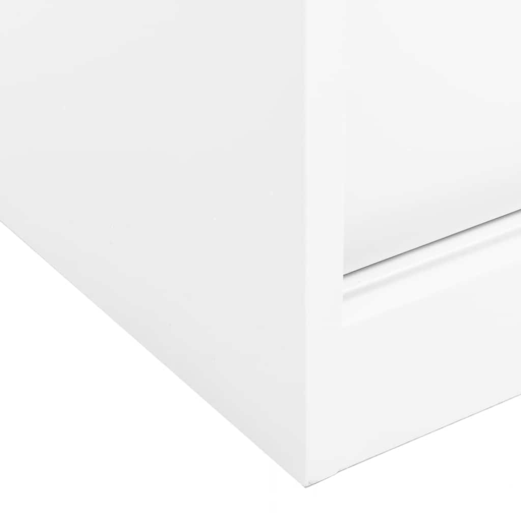 Armadio per Ufficio Anta Scorrevole Bianco 90x40x90cm Acciaio