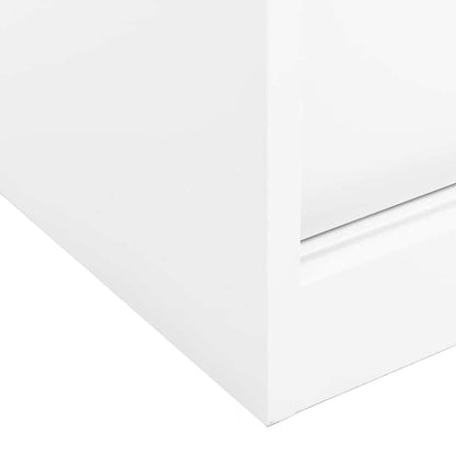 Armadio per Ufficio Anta Scorrevole Bianco 90x40x90cm Acciaio