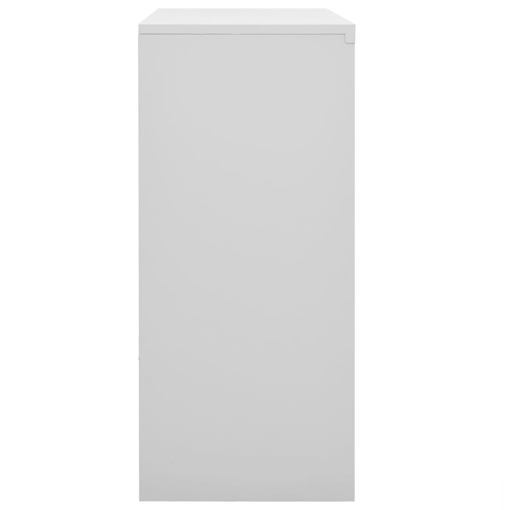 Armadio Ufficio Anta Scorrevole GrigioChiaro 90x40x90cm Acciaio