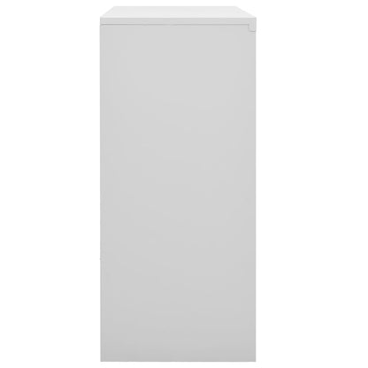 Armadio Ufficio Anta Scorrevole GrigioChiaro 90x40x90cm Acciaio