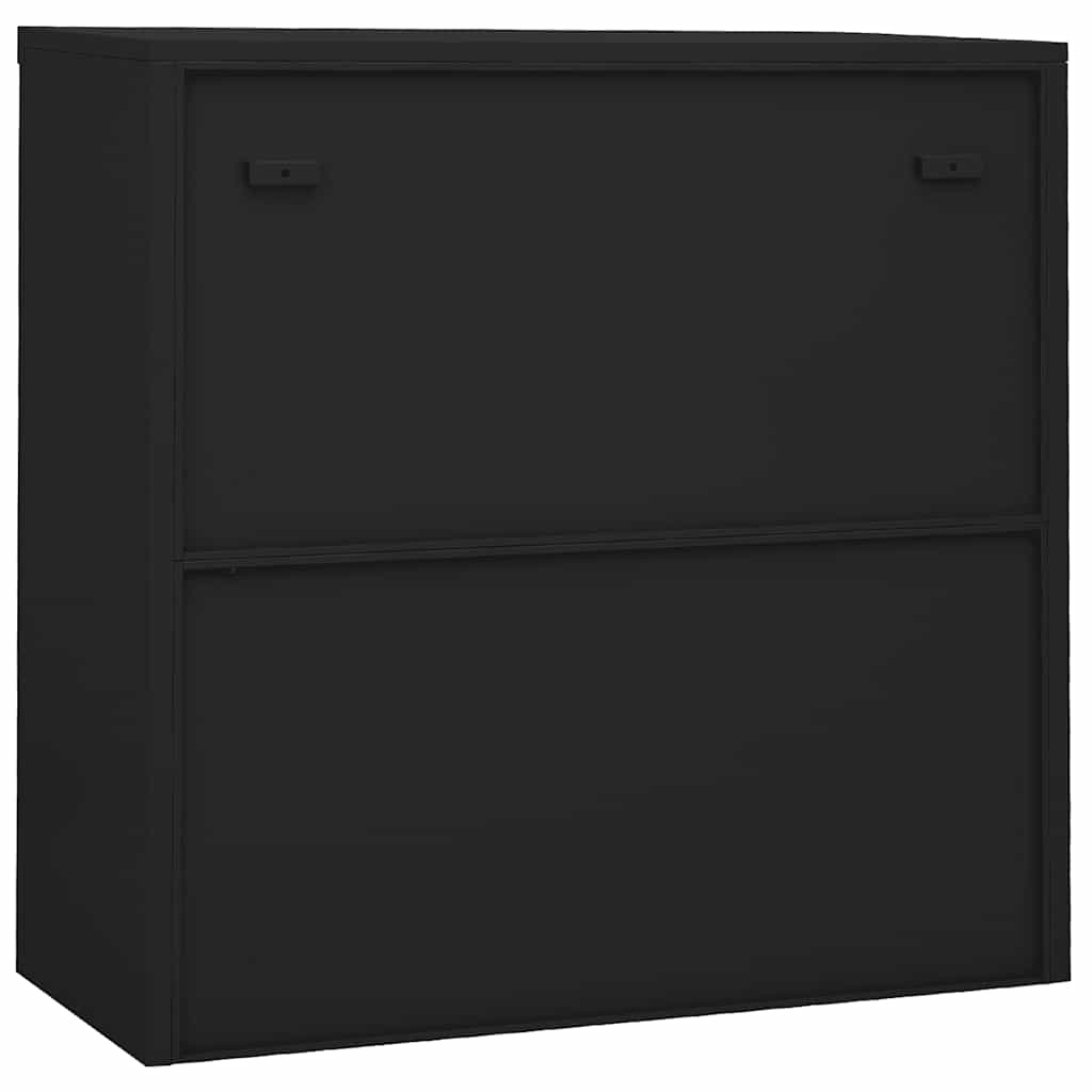 Armadio Ufficio Anta Scorrevole Antracite 90x40x90cm Acciaio | homemem39
