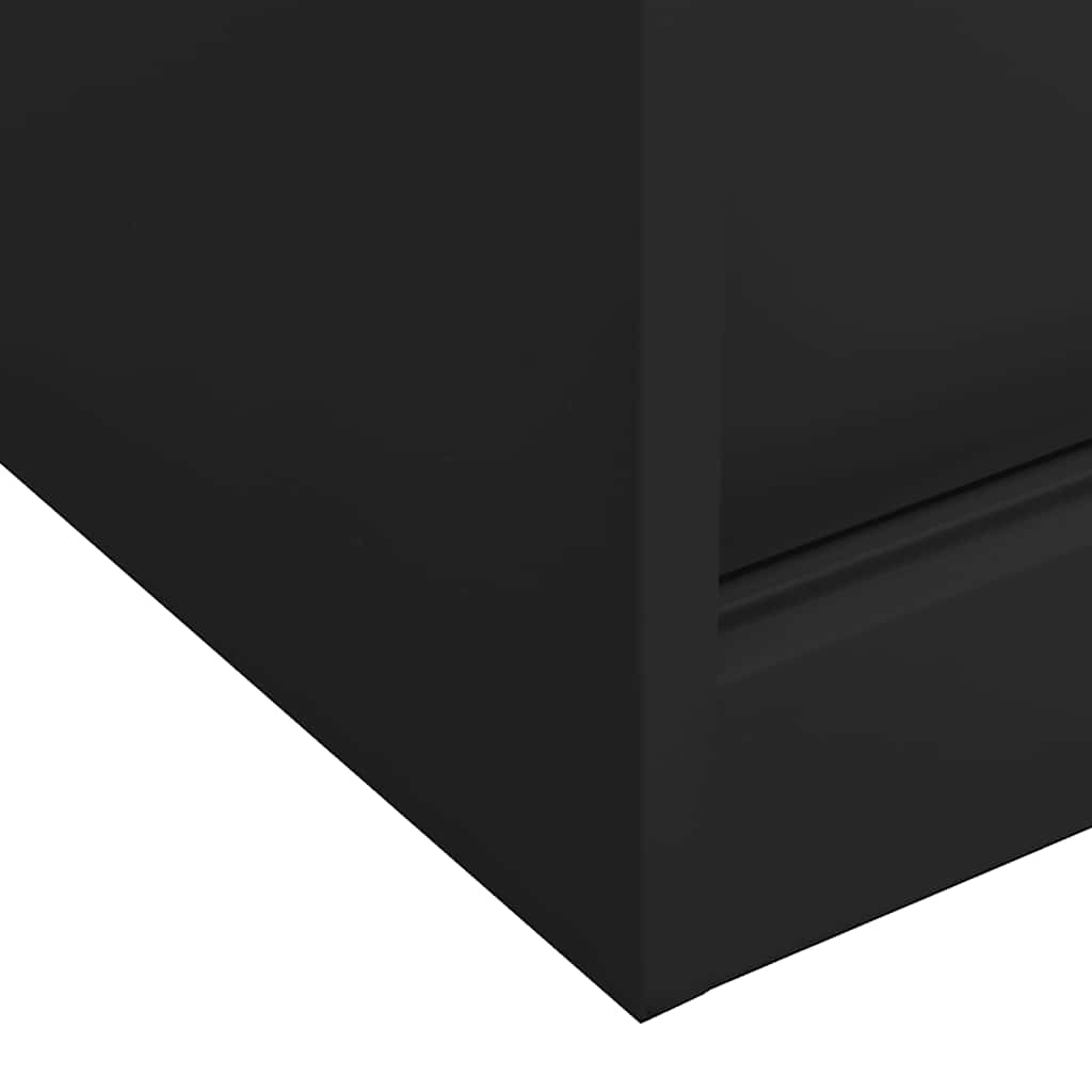 Armadio Ufficio Anta Scorrevole Antracite 90x40x90cm Acciaio | homemem39