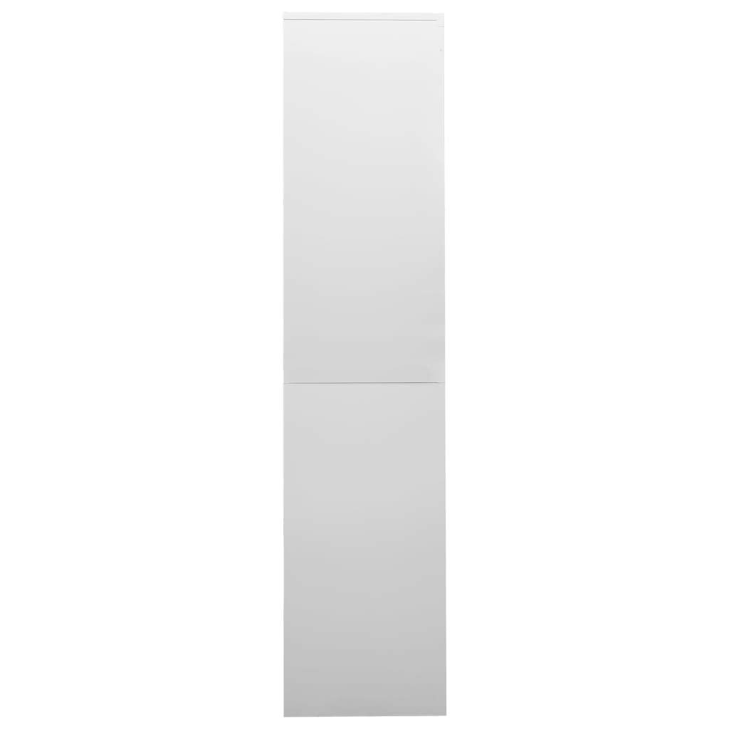 Armadio con Anta Scorrevole Grigio Chiaro 90x40x180 cm Acciaio | homemem39