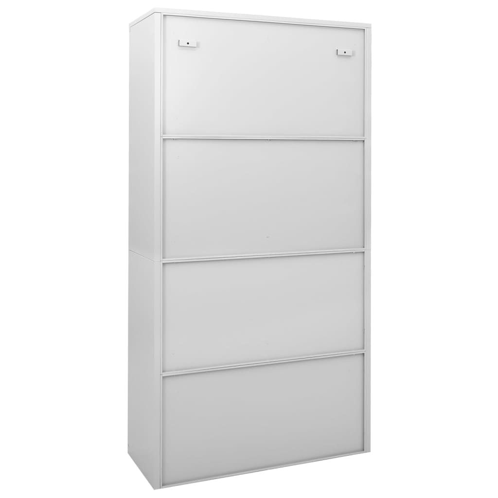 Armadio con Anta Scorrevole Grigio Chiaro 90x40x180 cm Acciaio | homemem39