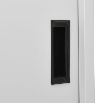 Armadio con Anta Scorrevole Grigio Chiaro 90x40x180 cm Acciaio | homemem39