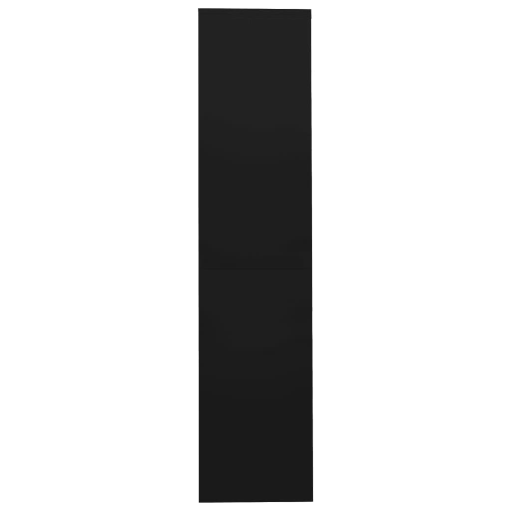 Armadio per Ufficio Anta Scorrevole Nero 90x40x180 cm Acciaio | homemem39
