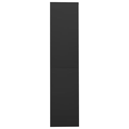 Armadio Ufficio Anta Scorrevole Antracite 90x40x180 cm Acciaio | homemem39