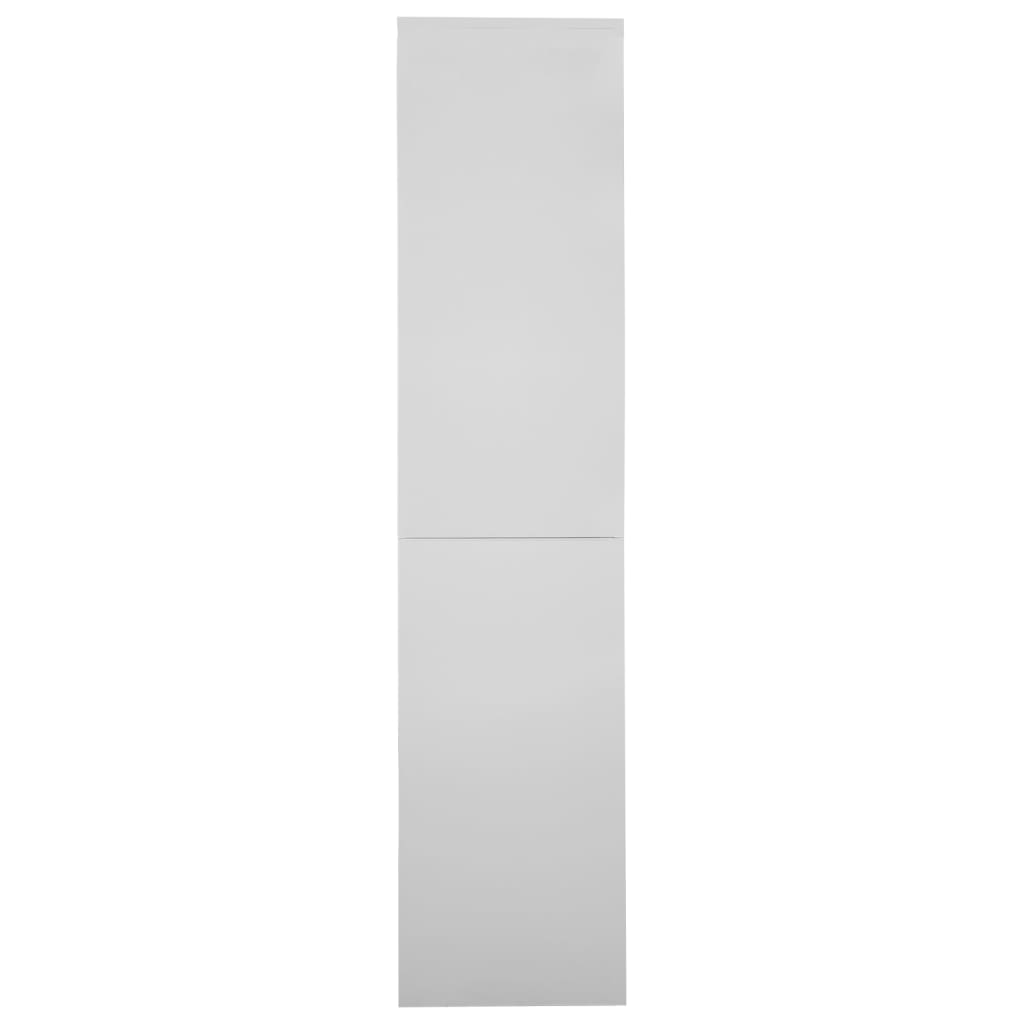 Armadio con Anta Scorrevole Grigio Chiaro 90x40x180 cm Acciaio | homemem39