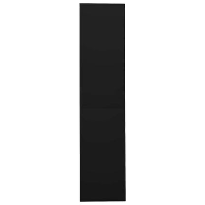Armadio per Ufficio Anta Scorrevole Nero 90x40x180 cm Acciaio