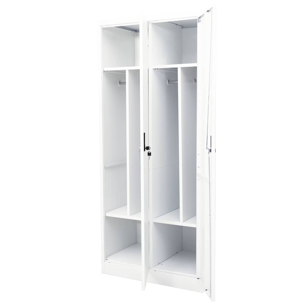 Armadio Bianco 80x50x180 cm in Acciaio