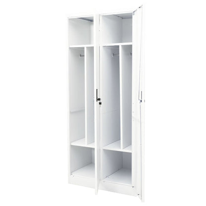 Armadio Bianco 80x50x180 cm in Acciaio - homemem39