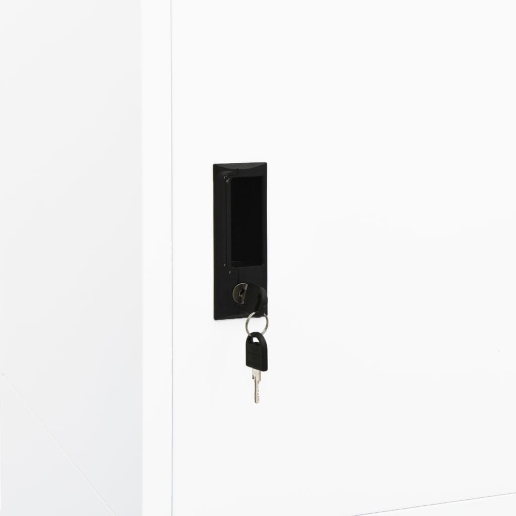 Armadio Bianco 80x50x180 cm in Acciaio - homemem39