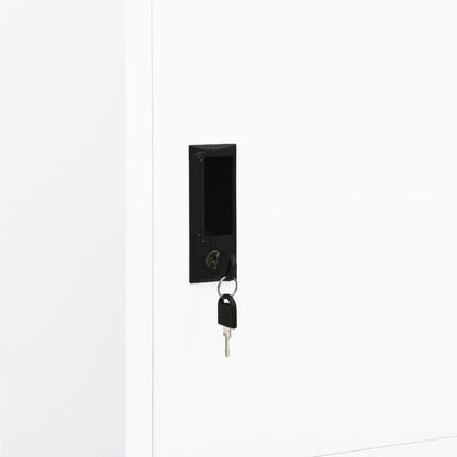 Armadio Bianco 80x50x180 cm in Acciaio - homemem39