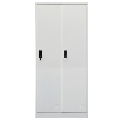 Armadio Grigio Chiaro 80x50x180 cm in Acciaio | homemem39