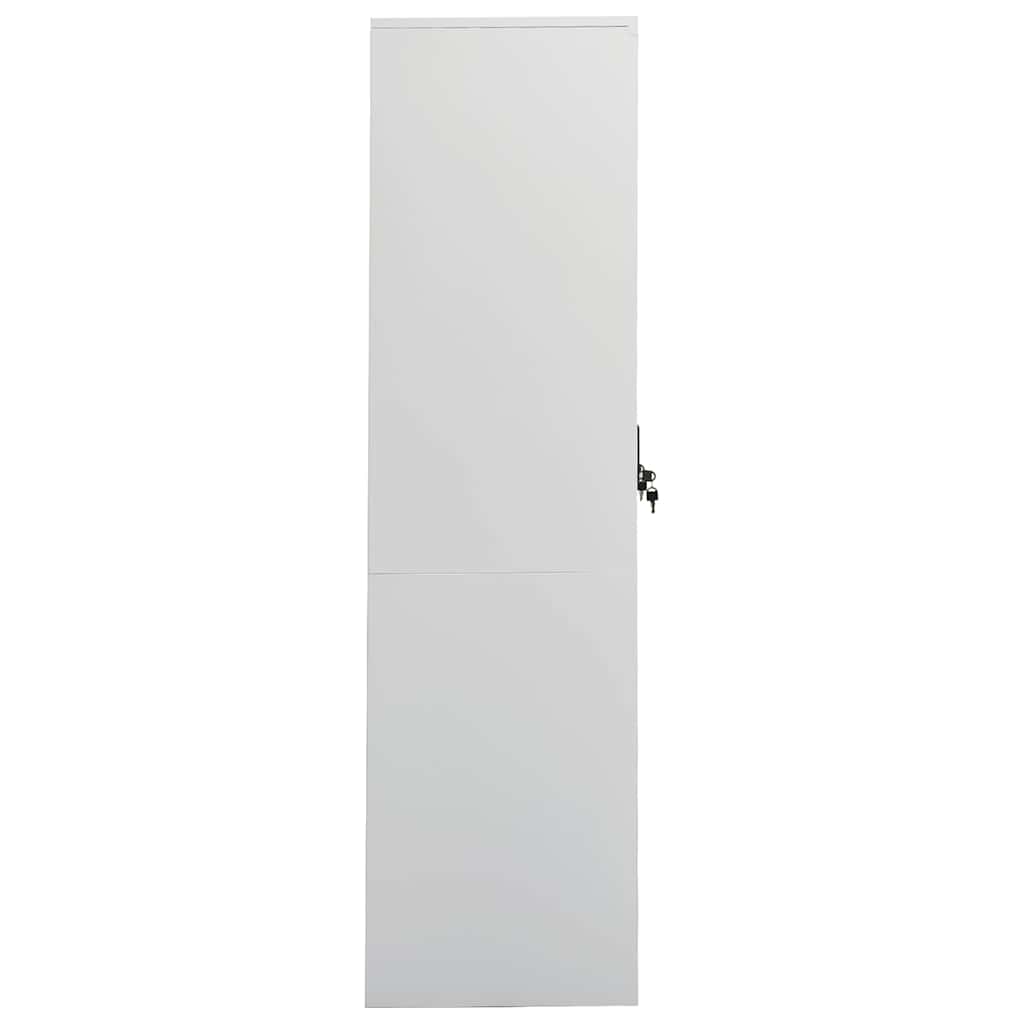 Armadio Grigio Chiaro 80x50x180 cm in Acciaio | homemem39