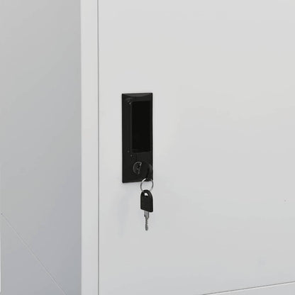 Armadio Grigio Chiaro 80x50x180 cm in Acciaio | homemem39