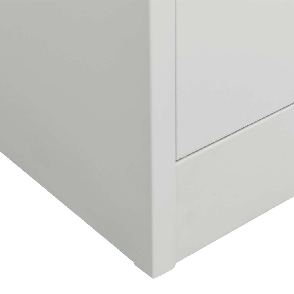 Armadio Grigio Chiaro 80x50x180 cm in Acciaio | homemem39