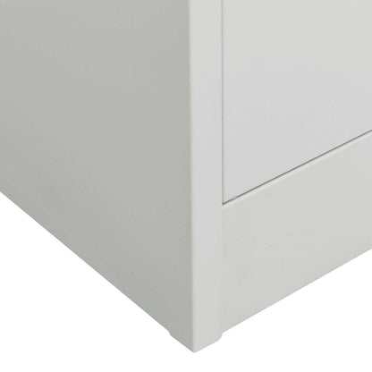 Armadio Grigio Chiaro 80x50x180 cm in Acciaio | homemem39