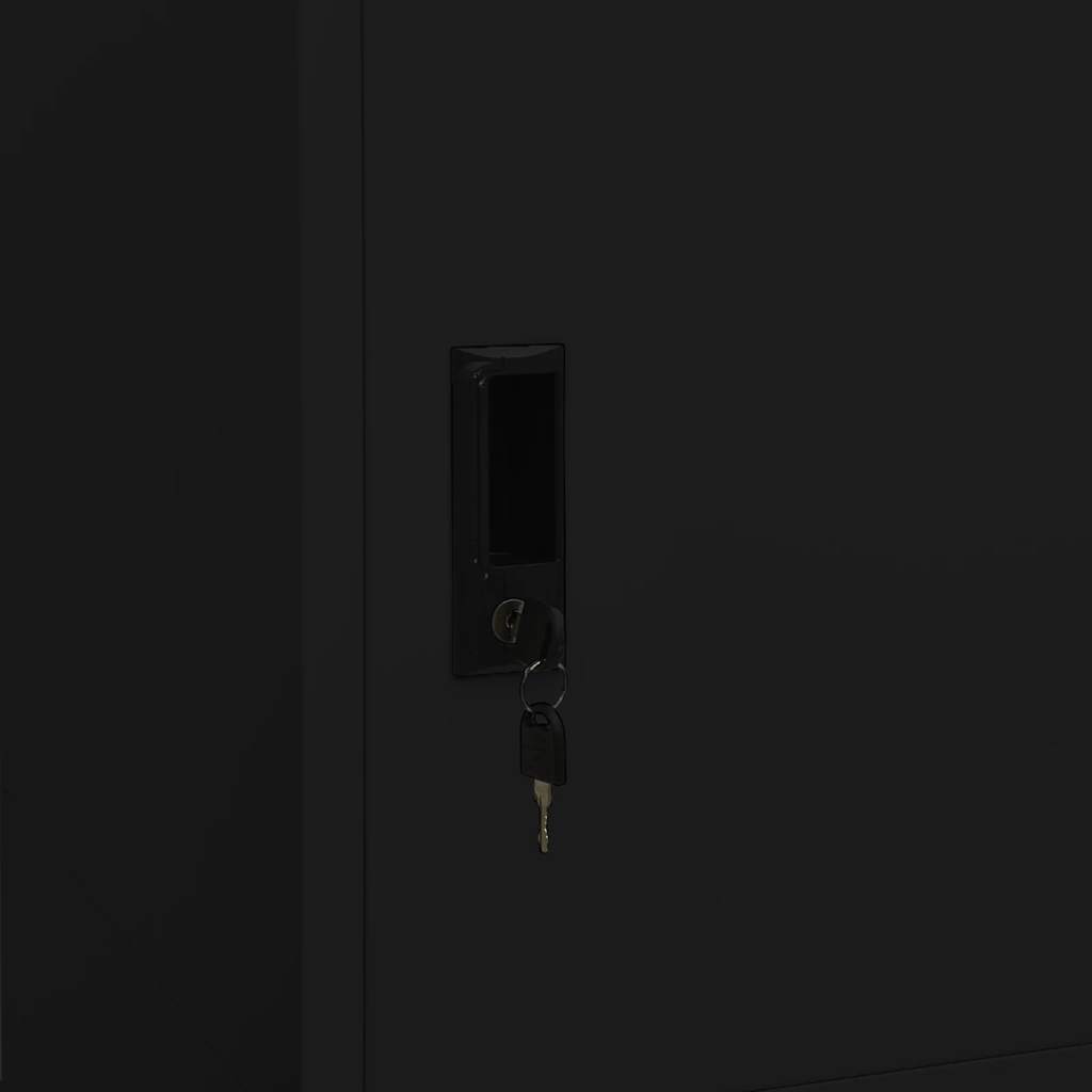 Armadio Nero 80x50x180 cm in Acciaio | homemem39