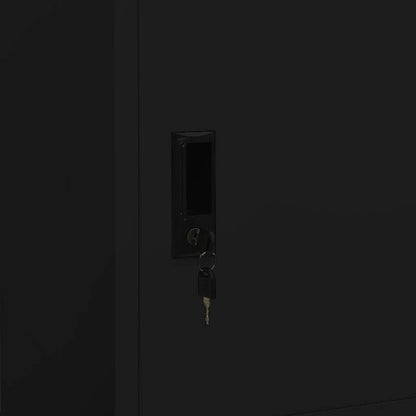 Armadio Nero 80x50x180 cm in Acciaio | homemem39