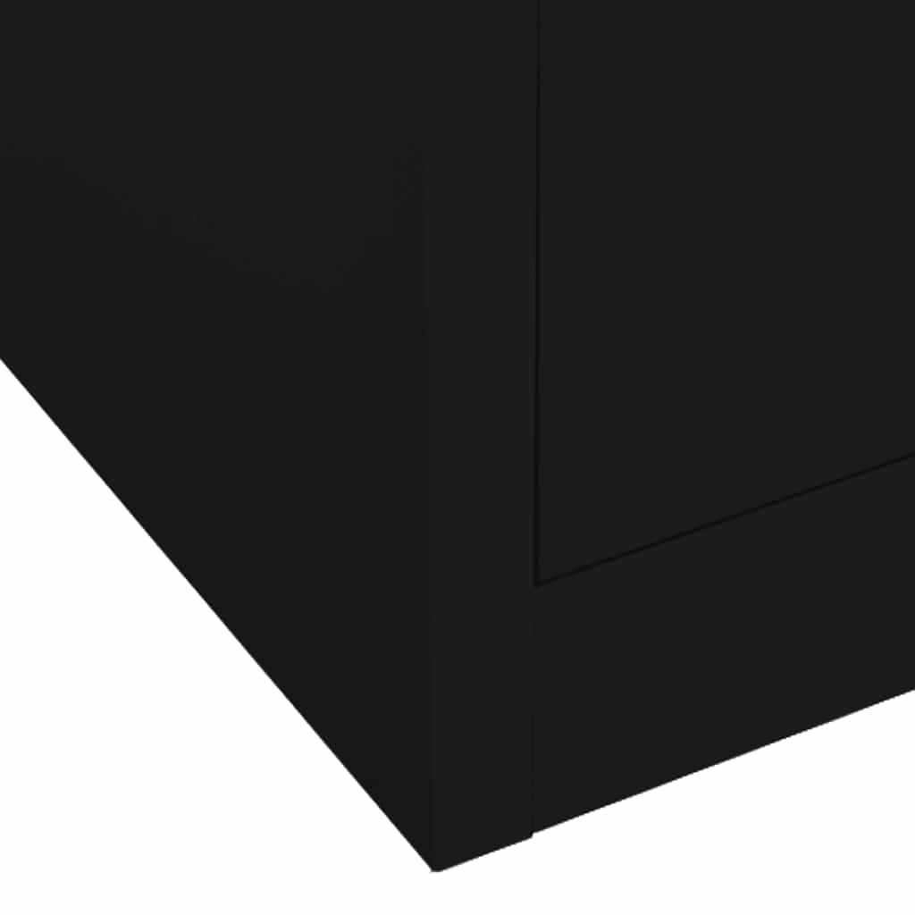 Armadio Nero 80x50x180 cm in Acciaio | homemem39