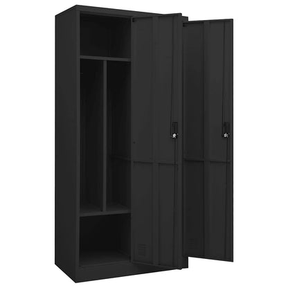 Armadio Antracite 80x50x180 cm in Acciaio | homemem39