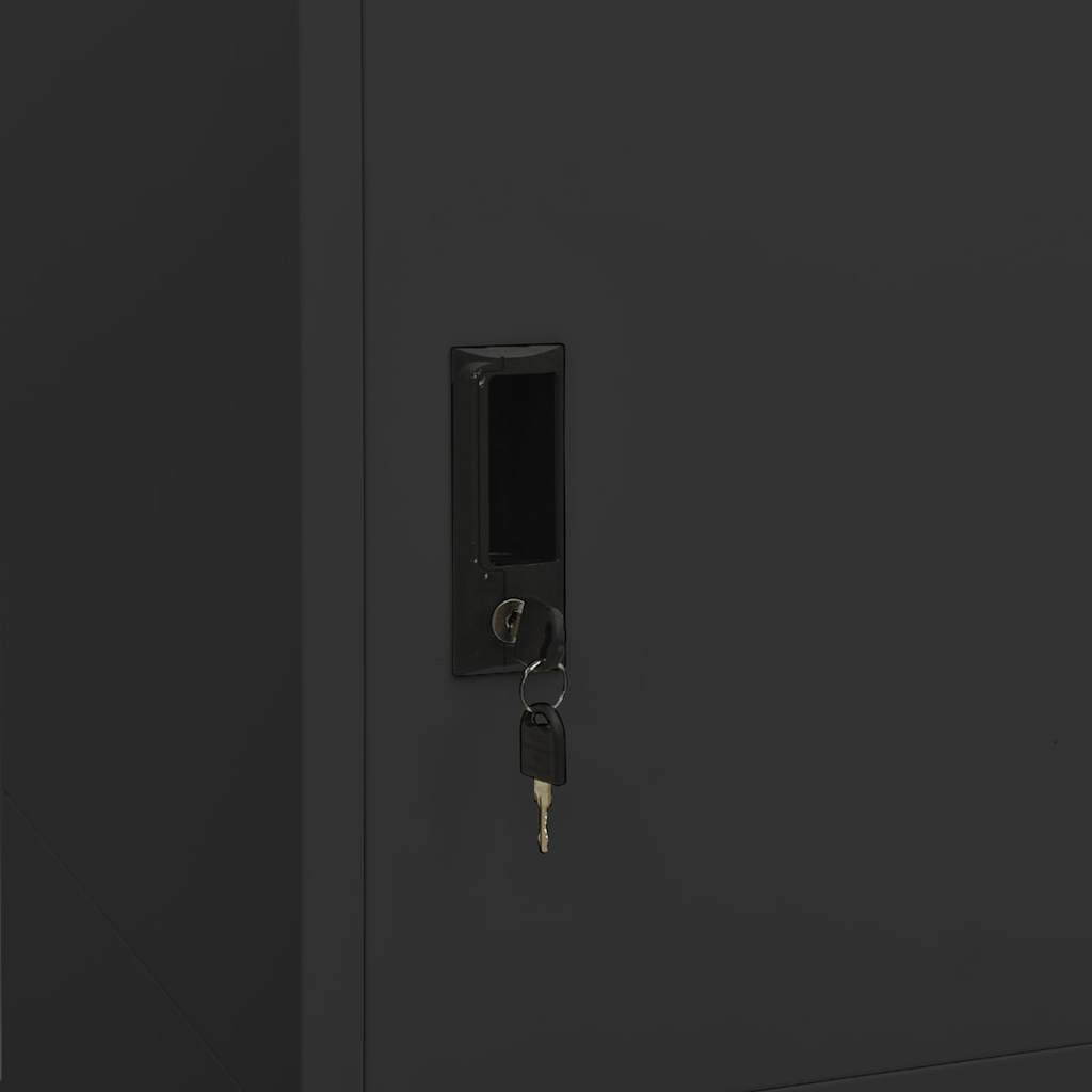Armadio Antracite 80x50x180 cm in Acciaio | homemem39