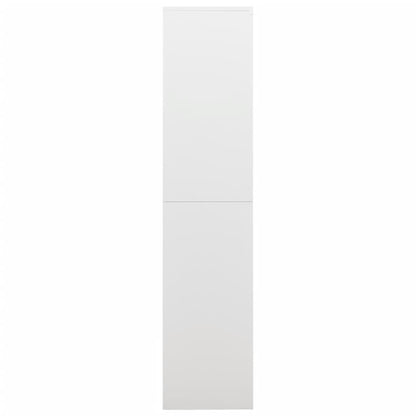 Armadio con Ripiani Bianco 90x40x180 cm in Acciaio - homemem39