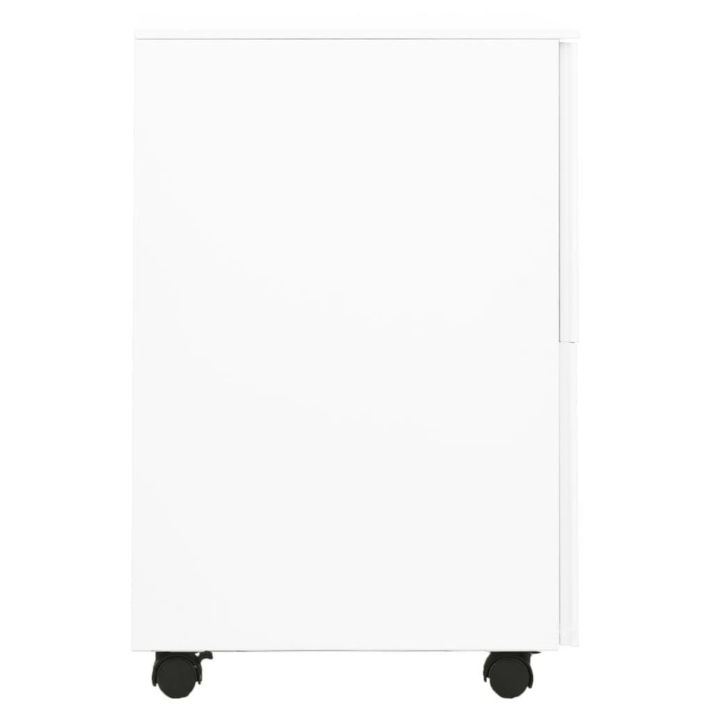 Schedario Mobile Bianco 39x45x67 cm in Acciaio - homemem39