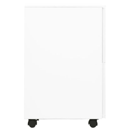 Schedario Mobile Bianco 39x45x67 cm in Acciaio - homemem39
