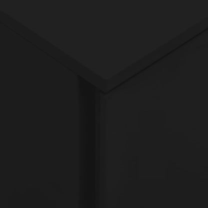 Schedario Mobile Nero 39x45x60 cm in Acciaio