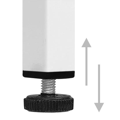 Vetrina Bianca 90x40x180 cm in Acciaio e Vetro Temperato - homemem39