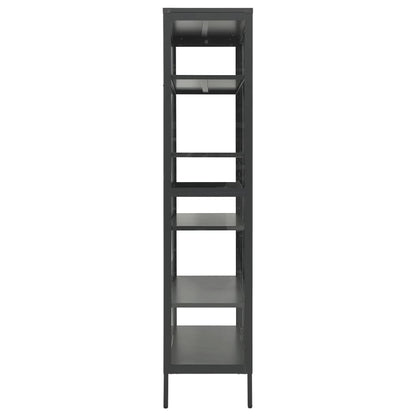 Vetrina Antracite 90x40x180 cm in Acciaio e Vetro Temperato - homemem39