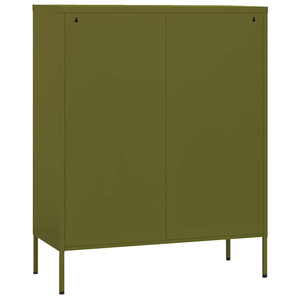 Armadietto Verde Oliva 80x35x101,5 cm in Acciaio
