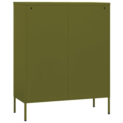Armadietto Verde Oliva 80x35x101,5 cm in Acciaio