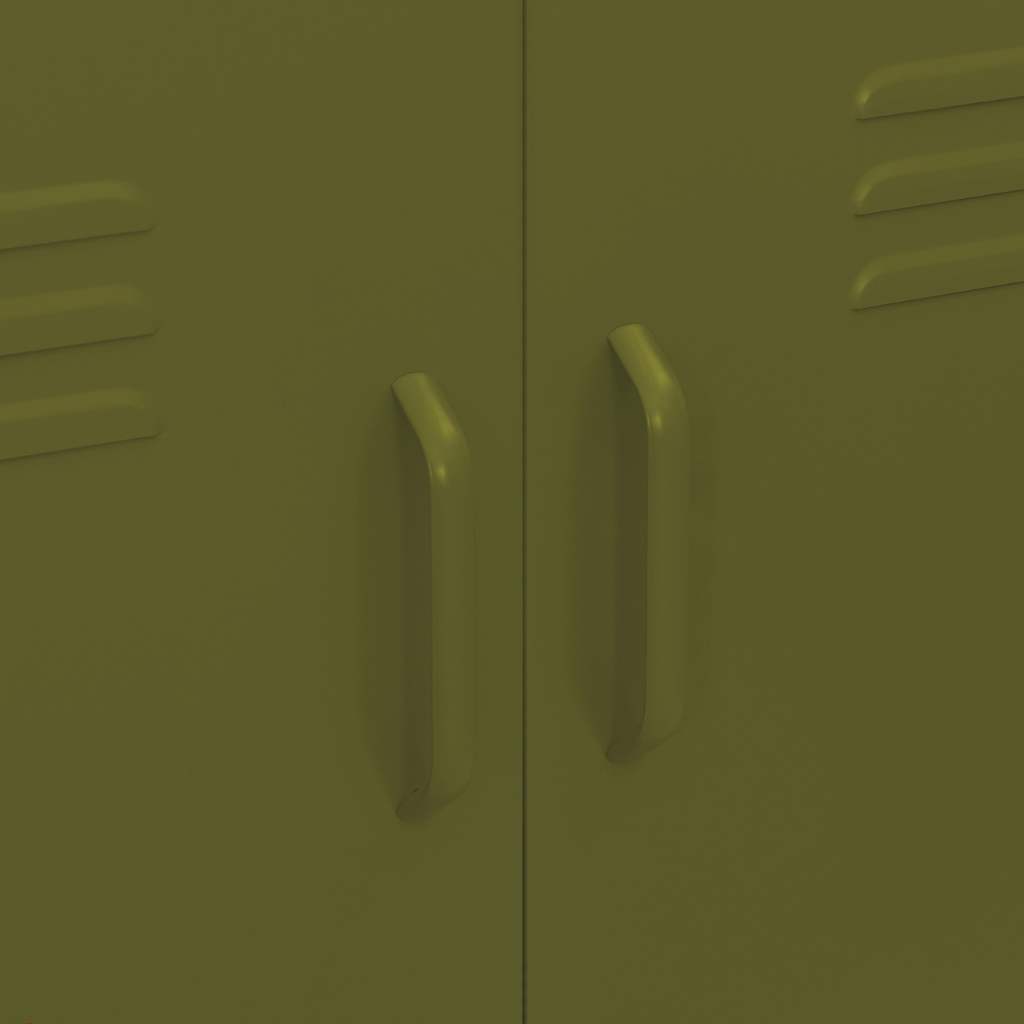 Armadietto Verde Oliva 80x35x101,5 cm in Acciaio