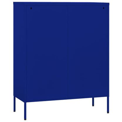 Navy Blue Cabinet 80x35x101.5 cm in Steel