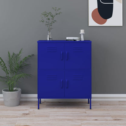 Navy Blue Cabinet 80x35x101.5 cm in Steel