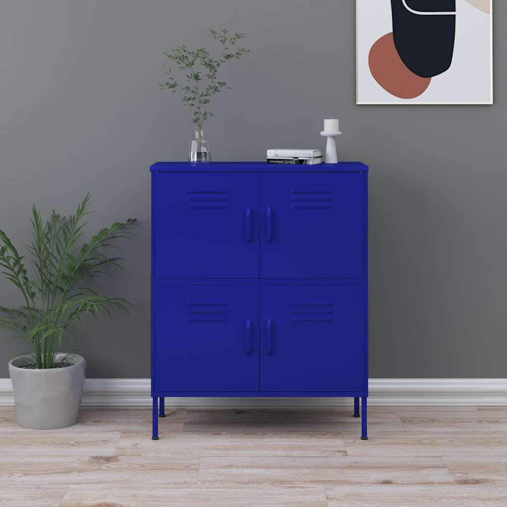 Armadietto Blu Marino 80x35x101,5 cm in Acciaio