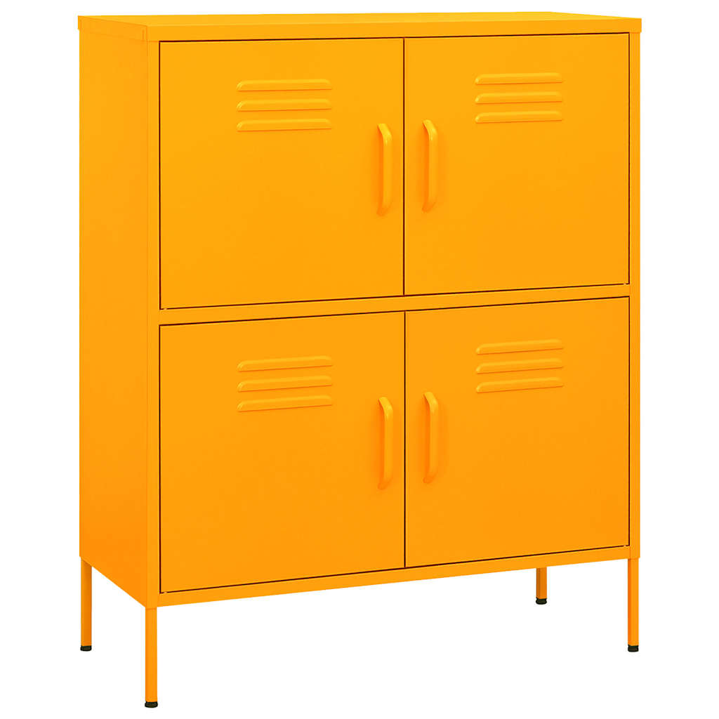 Armadietto Giallo Senape 80x35x101,5 cm in Acciaio