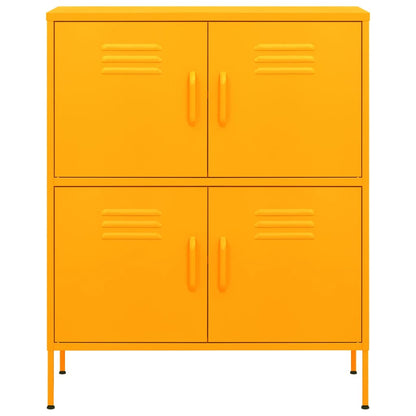 Armadietto Giallo Senape 80x35x101,5 cm in Acciaio