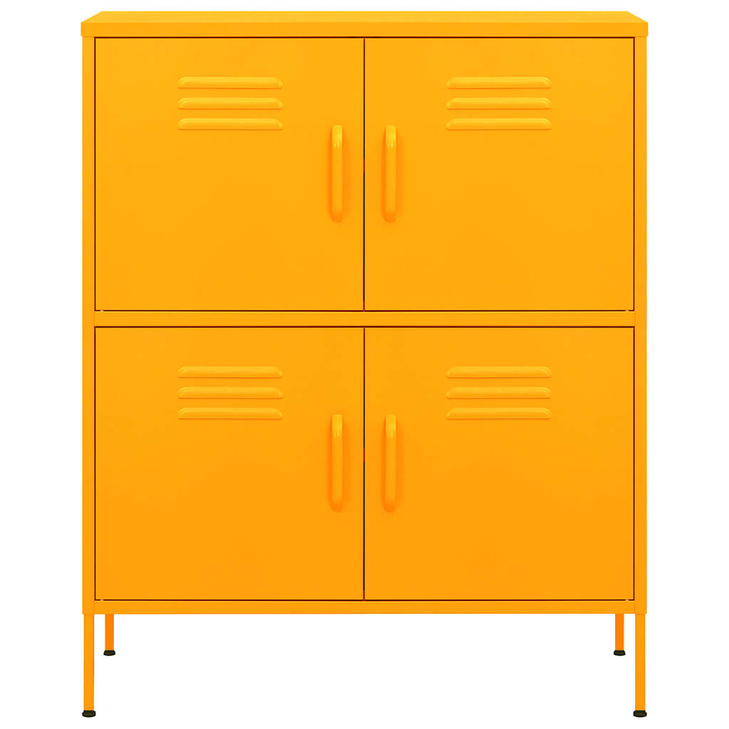 Armadietto Giallo Senape 80x35x101,5 cm in Acciaio