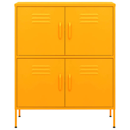 Armadietto Giallo Senape 80x35x101,5 cm in Acciaio