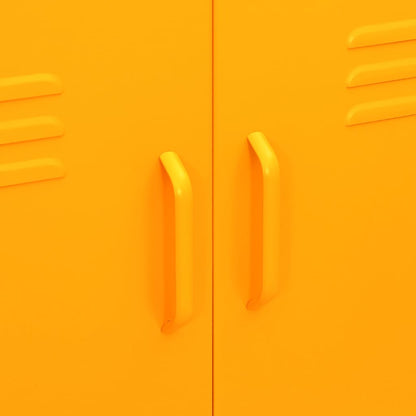 Armadietto Giallo Senape 80x35x101,5 cm in Acciaio - homemem39