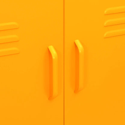 Armadietto Giallo Senape 80x35x101,5 cm in Acciaio