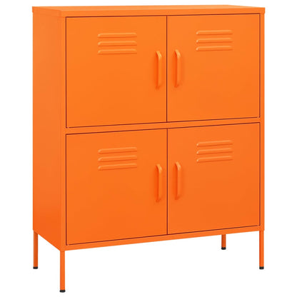 Armadietto Arancione 80x35x101,5 cm in Acciaio | homemem39