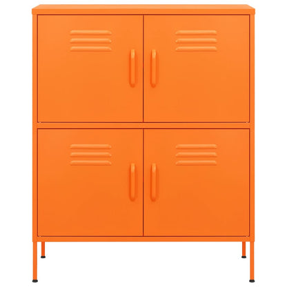Armadietto Arancione 80x35x101,5 cm in Acciaio | homemem39
